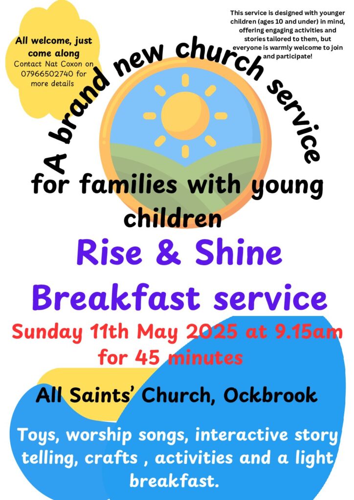 A brand new Church service for families with young children – May 2025